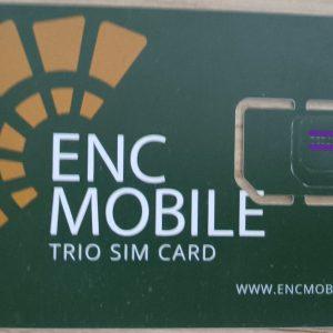 美国实体电话卡迎客移动(EncMobile)3美元月租-30分钟通话、100条短信，可用于接打美国和香港、澳门的电话、收发国际短信